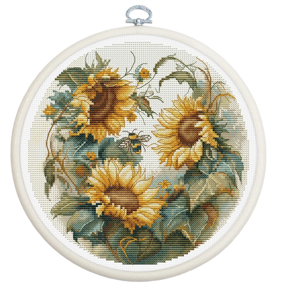 Luca-S ชุดปักครอสติช Sunflower (พร้อมสะดึงสีขาว ขนาด 205 mm.)