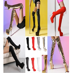 รองเท้าบูทยาวถึงต้นขา ไซส์ 34-43 ส้นสูง 6.4 นิ้ว