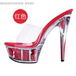 รองเท้าส้นสูงส้นแก้ว ไซต์ 34-43