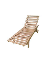 เตียงริมสระน้ำ เตียงไม้สัก เตียงอาบแดด Wooden Sun Lounger Teal Pool Bed