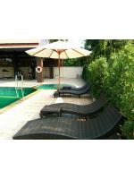 เตียงนอนริมสระน้ํา เตียงนอนริมทะเล เตียงหวาย เตียงอาบแดด เตียงหวายสาน Sun Bed Daybed 50