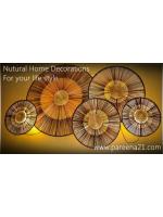 Bamboo wall hanging around light modern style โคมไฟติดผนังสวยๆ สไตล์โมเดิล ทำจากไม้ไผ่ค่ะ