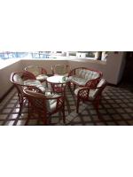 โซฟาหวาย โซฟาห้องนั่งเล่น โซฟาห้องรับแขก ชุดรับแขก Rattan sofa Woven rattan sofa Living room sofa 12