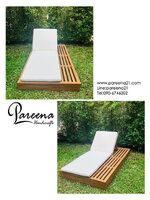Teak Wood Sun Bed Outdoor Pool Bed เตียงริมสระ ไม้สัก เตียงอาบแดด เบาะ Quick Dry