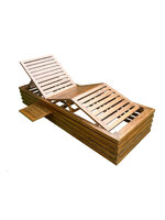 เตียงริมสระไม้สัก เตียงอาบแดด เตียงชายหาด Wooden Sun Lounger Beach Bed Swimming pool lounger