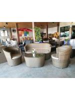 โซฟาหวาย โซฟาห้องนั่งเล่น โซฟาห้องรับแขก ชุดรับแขก Rattan sofa Woven rattan sofa Living room sofa 76