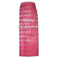ผ้าถุงป้ายฯ-พม่า สีชมพู
