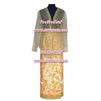 ชุดมาเลเซีย/ภาคใต้ 4-2A ผ้าถุงฯ-สีเหลือง (*ระบุ size เสื้อฯ-รายละเอียดสินค้าในหน้าฯ)