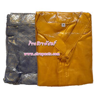 ชุดไทย/ลาว/กัมพูชา-ชาย [size-M เสื้อ-สีเหลืองทอง/โจงฯสีน้ำเงินดิ้นทอง (ผ้าคาดเอว ทางร้านจัดให้ตามสินค้าที่มี)]