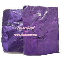 ชุดไทย/ลาว/กัมพูชา-ชาย [size-L เสื้อ/โจงฯสีม่วง(โจงฯผ้ามัน) (ผ้าคาดเอว ทางร้านจัดให้ตามสินค้าที่มี)]