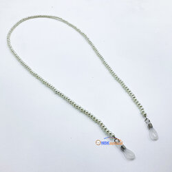 สายคล้องแว่นตาใข่มุกสีเขียวมิ้นเรียบง่ายสวยงาม