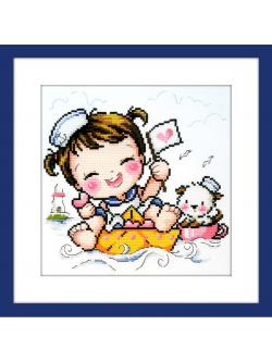 Soda ชุดปัก Love Marine Girl