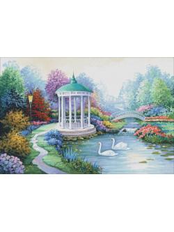 Heaven and Earth ผังลาย Two Swans In The Pond