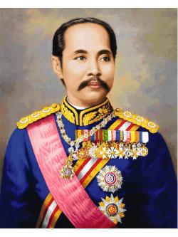 Pinn รัชกาลที่ 5 ฉลองพระองค์น้ำเงิน (ขนาดใหญ่)