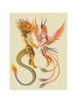 Pinn ชุดปัก มังกรและหงส์จีน (Dragon & Pheasant )