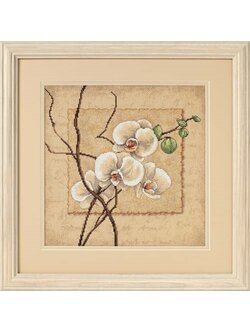 Dimensions ชุดปัก Oriental Orchids (ผ้าพิมพ์พื้นหลัง)