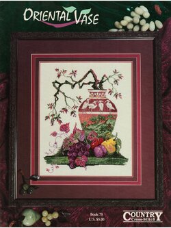 Country Cross Stitch ผังลาย Oriental Vase