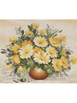 Pinn ลาย DMC ดอกไม้สีเหลือง