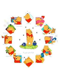 ชุดปักจีน A year with Pooh