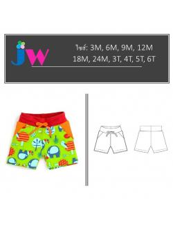 แพทเทิร์นตัดกางเกงขาสั้นเด็ก เอวผูก มีกระเป๋า (ไซส์ 3 เดือน - 6 ขวบ เลือกที่ตัวเลือกสินค้า)