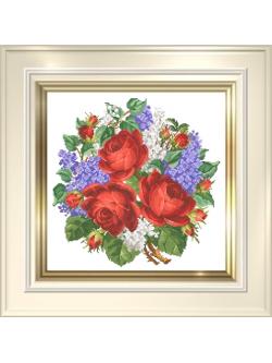 EMS ผังลาย Roses and Lilacs Bouquet