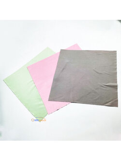 ผ้าเช็ดเลนส์แว่นตา ไมโครไฟเบอร์ เช็ดเลนส์เซ็ท เลนส์แว่น ผืนใหญ่ สามสี (สีเขียว สีชมพู สีเทา)