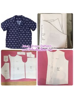 แพทเทิร์นตัดเสื้อคอฮาวายเด็ก (เลือกไซส์ที่ตัวเลือกสินค้า)