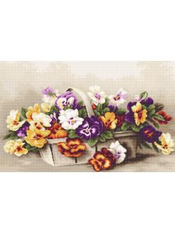 Luca-S Basket of pansies