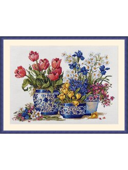 Merejka ชุดปัก Spring Garden in Blue