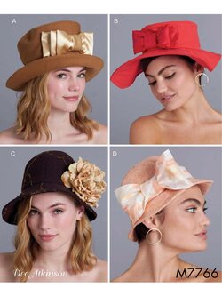 แพทเทิร์นตัดหมวก มี 4 แบบ 3 size: S-M-L ให้เลือก (เลือกแบบและขนาดที่ตัวเลือกสินค้า)