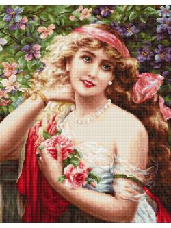 Luca-S Young Lady with roses