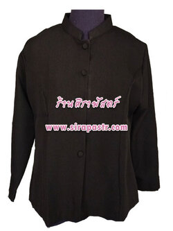 เสื้อคอตั้งแขนยาว-สีดำ (ผ้าโซล่อน) *รายละเอียดตามหน้าสินค้า