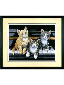 Dimensions ชุดปัก No Counted Cross Stitch Meowsical Trio