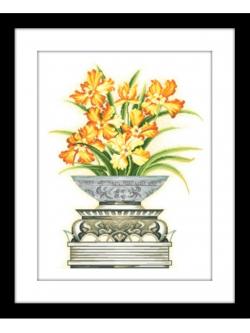 ชุดปักจีน Orchid : Orange