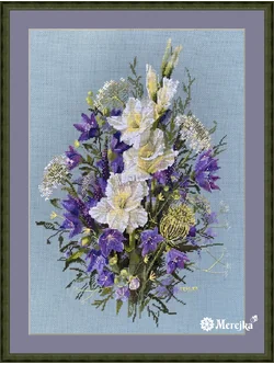 Merejka ชุดปักครอสติช The White Sword Lily