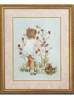 Janlynn ผังลาย Girl with Cosmos