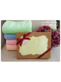 ผ้าขนหนูนาโนเนื้อหนาพิเศษสีหวาน ขนาดเช็ดตัว 70x140 ซ.ม. แพ็คกล่องคราฟท์