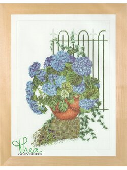 Thea Gouverneur ชุดปัก Blue Hydrangea Flowers
