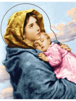 Pinn พระแม่มาเรียและพระเยซู (ใหญ่)