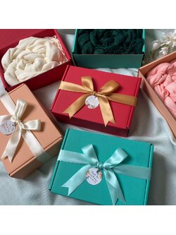 ผ้าคลุมไหล่ Cashmere แพ็คกล่องหูช้าง