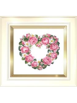 EMS ผังลาย Heart of Roses and Daisies