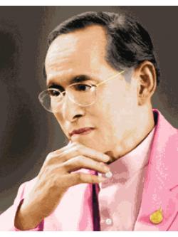 Pinn ในหลวง ร.๙ ฉลองพระองค์ชมพู (ภาพใหญ่)