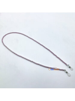 สายคล้องแว่นตาใข่มุกสีชมพูเรียบง่ายสวยงาม