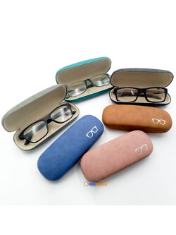 กล่องแว่นตาทรงรูปแว่นตาแฟชั่น (ผ้ากํามะหยี่)