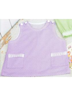 แพทเทิร์นตัดเสื้อแขนกุดกระดุมไหล่เด็กเล็ก มีไซส์ 70,80,90 (เลือกขนาดที่ตัวเลือกสินค้า)