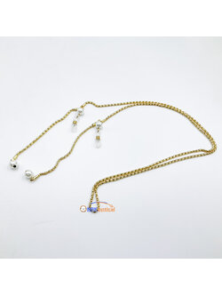 สายคล้องแว่นตา ทรงหรูทองผสมใข่มุขขาว