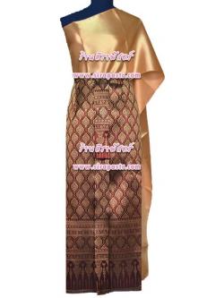 ชุดไทย ST-B2 ผ้าถุงฯสีเลือดนก (สไบผ้าเรียบ+ผ้าถุงหน้านางฯ-เอวใส่ได้ถึง 32 นิ้ว) *รายละเอียดในหน้าสินค้า