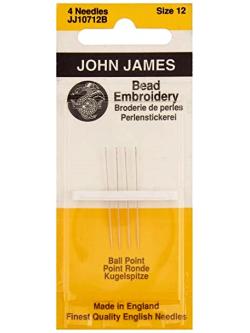 John James Ball Point Bead Embroidery Needles เข็มปักลูกปัด เบอร์ 12 (แพ็ค 4 อัน)