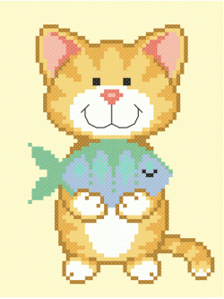 Nattee ชุดปัก Cat & Fish