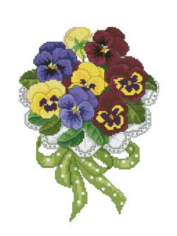 EMS ชุดปัก Pansy Bouquet